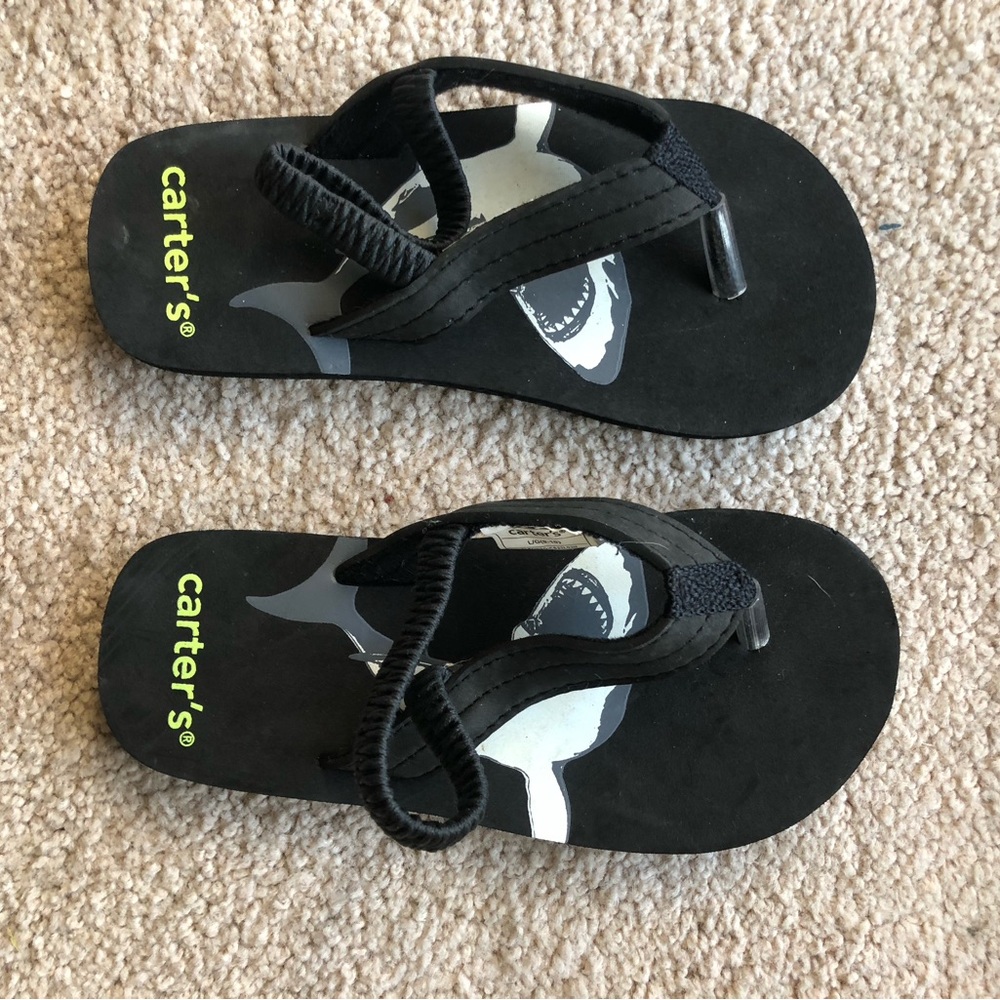 Carter's Black Kids Flip Flops